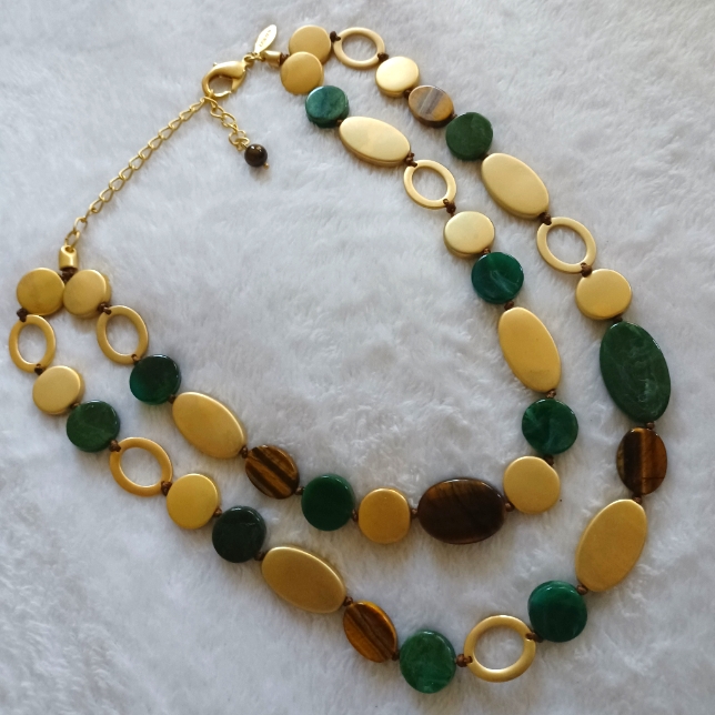 Chico’s Vintage Multiple Double Gold Necklace